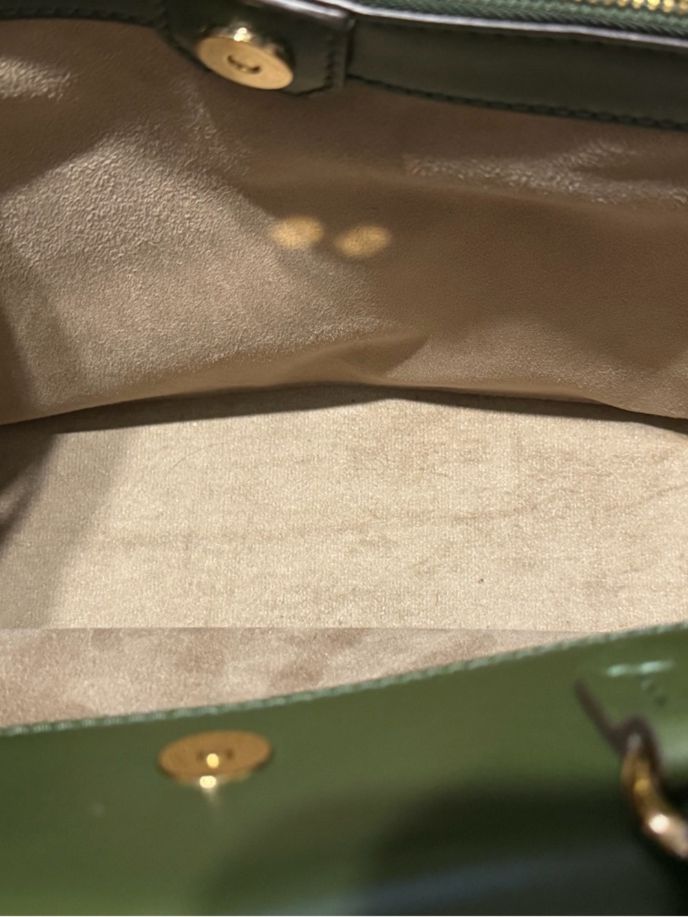 Michael Kors Hamilton Legacy Large Green Croc-Embossed Satchel Tote Bag Purse - Picture 7 of 13